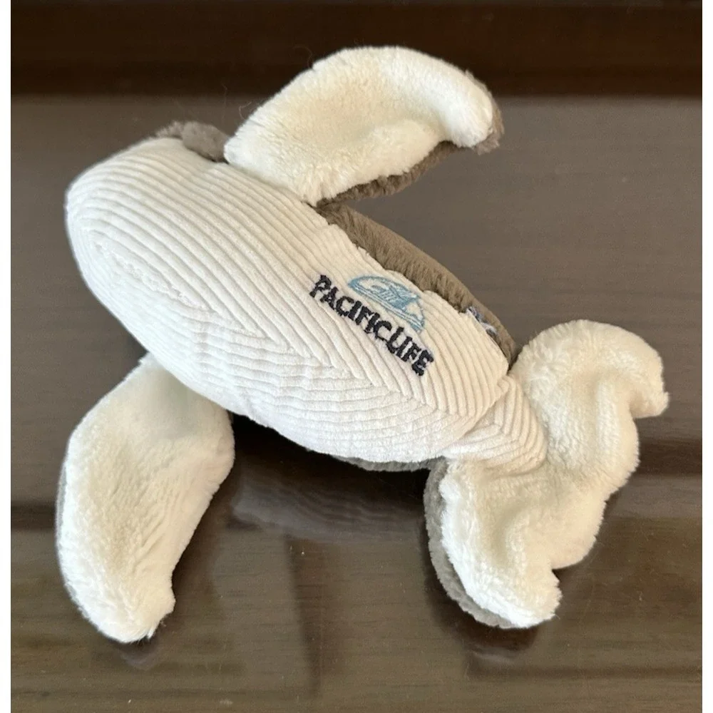 Pacific Life Mascot HUMPBACK WHALE Beanbag Gray Plush Stuffed Ribbed Belly 7" - Picture 2 of 3